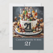 DRINK LEEFTIJD VERJAARDAGSTAART, 21e VIERING Kaart (Achterkant)