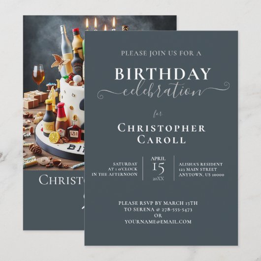 DRINK LEEFTIJD VERJAARDAGSTAART, 21e VIERING Kaart (Voorkant / Achterkant)