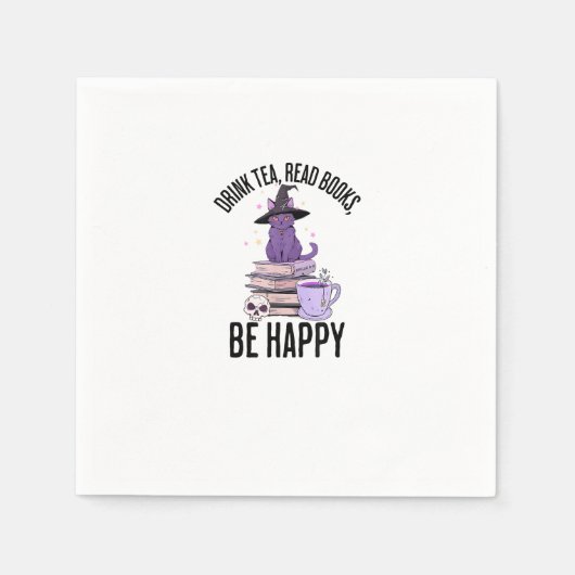 Drink Lees boeken Whimsigoth Halloween Design Servet (Voorkant)