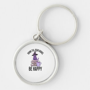 Drink Lees boeken Whimsigoth Halloween Design Sleutelhanger