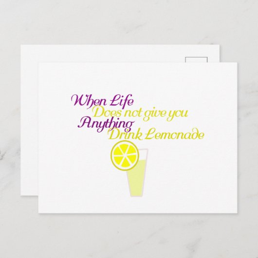 Drink Lemonade Briefkaart (Voorkant / Achterkant)