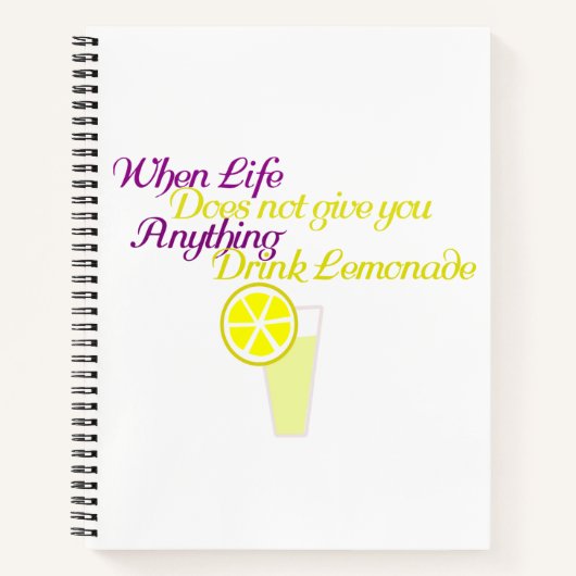 Drink Lemonade Funny Humor Notitieboek (Voorkant)