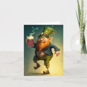 Drink Leprechaun Clurichaun Illustration Kaart
