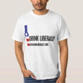 Drink Liberaal Mannen T-shirt (Voorkant)