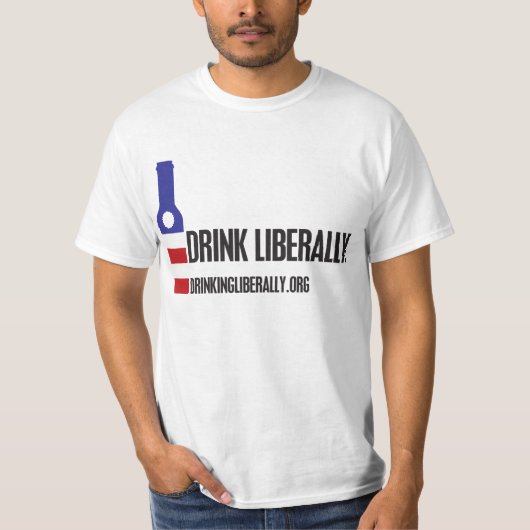Drink Liberaal Mannen T-shirt (Voorkant)