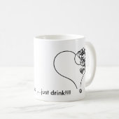 Drink liefde! koffiemok (Voorkant rechts)