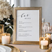 Drink lijst Bar Menu Receptie Gebeurtenistabel Tek Poster