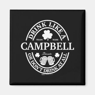 Drink Like A Campbell Shamrock St Patricks Day  Magneet