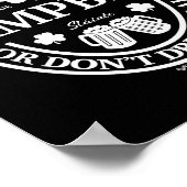 Drink Like A Campbell Shamrock St Patricks Day  Poster (Hoek)