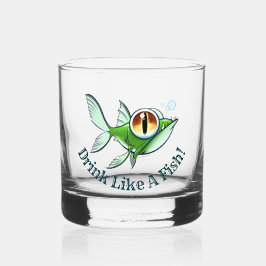 DRINK LIKE A FISH door Jeff Willis Art Whisky Glas