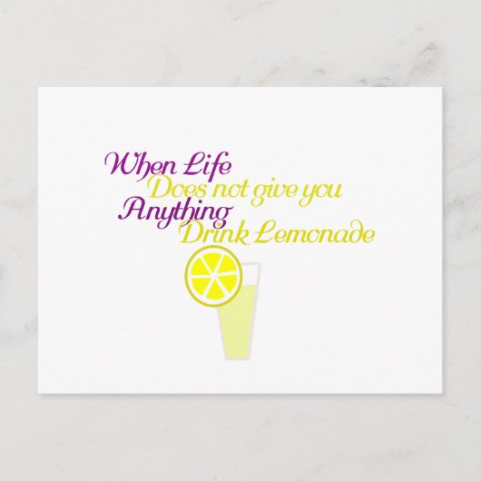 Drink Limonade Briefkaart (Voorkant)