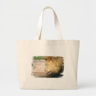 Drink Lion Canvas Bag Grote Tote Bag