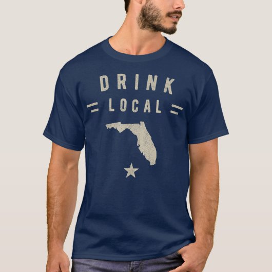 Drink Local Florida Craft Beer Lovers T-shirt (Voorkant)
