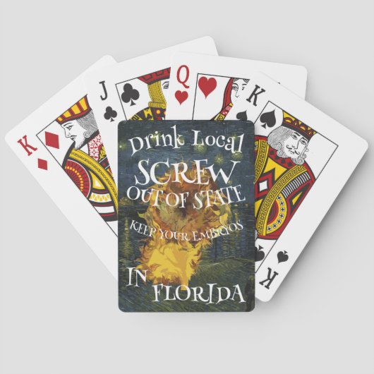 Drink Lokaal Schroef uit Staat EMBRYO'S FLORIDA Pokerkaarten (Achterkant)
