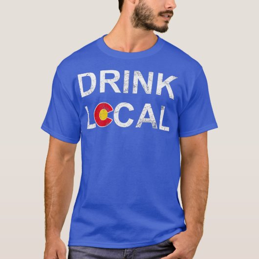 Drink lokale Colorado Brewery Craft Beer T-shirt (Voorkant)