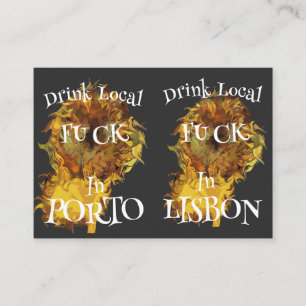 Drink Lokale Fuck in Lissabon Partij Informatiekaartje