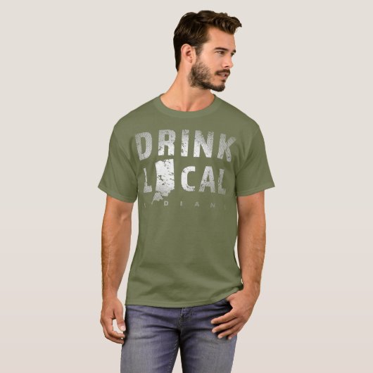 Drink Lokale Indiana Craft Beer IN Brouwerijen Gif T-shirt (Voorkant volledig)