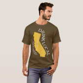 Drink Lokale San Diego CA Craft Beer Distsed T-shirt (Voorkant volledig)