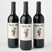  Drink Mad Hatter Wijn Etiket (Flessen)