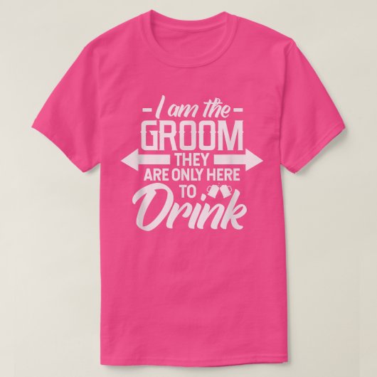 Drink Mannen Groom Bachelor Party T-shirt (Design voorkant)