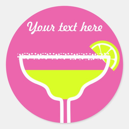Drink Marguerita Ronde Sticker (Voorkant)