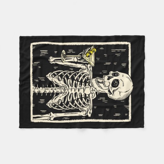 Drink Martini Tail Retro Halloween Kostuum Fleece Deken (Voorkant (Horizontaal))