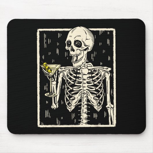 Drink Martini Tail Retro Halloween Kostuum Muismat (Voorkant)