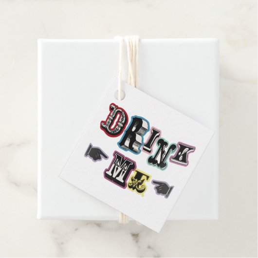 Drink me 3 bedankjes labels (In situ)