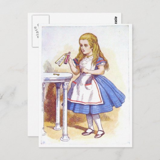 Drink me, Alice! Briefkaart (Voorkant / Achterkant)