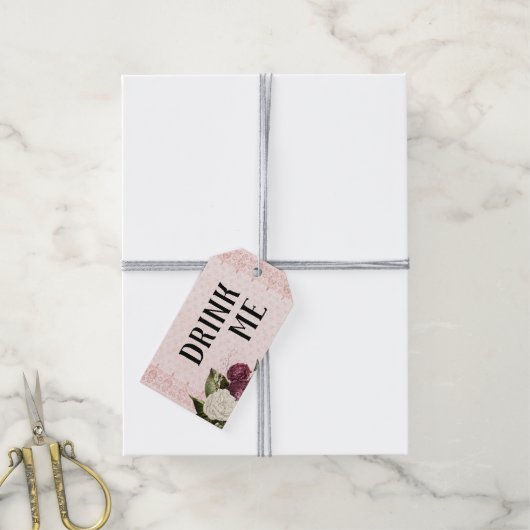 "Drink me" Alice in het Wonderland Tea Label Cadeaulabel (Met Touw)