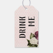 "Drink me" Alice in het Wonderland Tea Label Cadeaulabel (Achterkant)