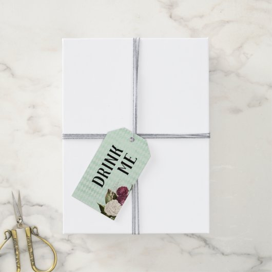 "Drink me" Alice in het Wonderland Tea Label Cadeaulabel (Met Touw)