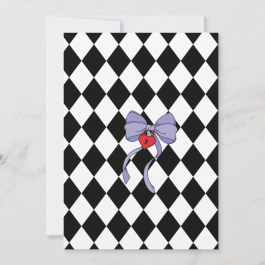 Drink me Alice in Wonderland Birthday Party Invite Kaart (Achterkant)