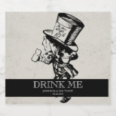 Drink me Alice in Wonderland bruiloft Bier Etiket (Enkel label)