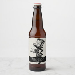 Drink me Alice in Wonderland bruiloft Bier Etiket