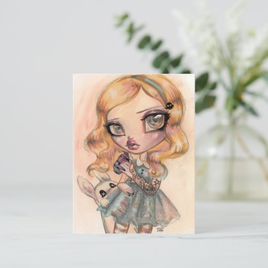 Drink me - Alice in Wonderland door Natasha Wescoa Briefkaart (Staand voorkant)