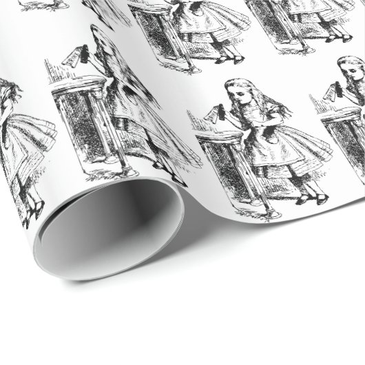 Drink me Alice in Wonderland inpakpapier (Rol Hoek)