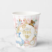 Drink me, Alice in Wonderland, meisje verjaardag Papieren Bekers (Achterkant)