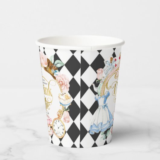 Drink me, Alice in Wonderland, meisje verjaardag Papieren Bekers (Rechts)