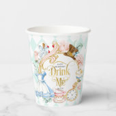 Drink me, Alice in Wonderland, meisje verjaardag Papieren Bekers (Achterkant)