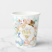 Drink me, Alice in Wonderland, meisje verjaardag Papieren Bekers (Voorkant)