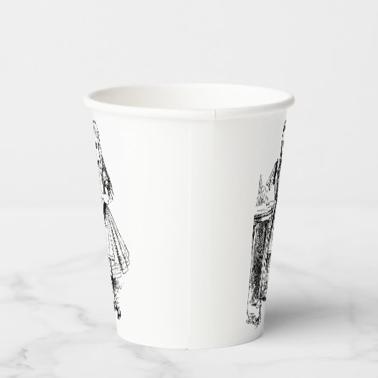 Drink me Alice in Wonderland Papieren Bekers (Rechts)