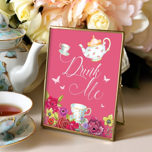 Drink me  Alice in Wonderland Tea Party Poster