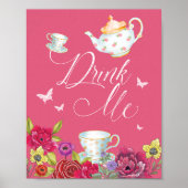 Drink me  Alice in Wonderland Tea Party Poster (Voorkant)