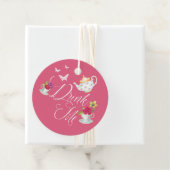 Drink me Alice in Wonderland Vibrant Bloemen theek Bedankjes Labels (In situ)