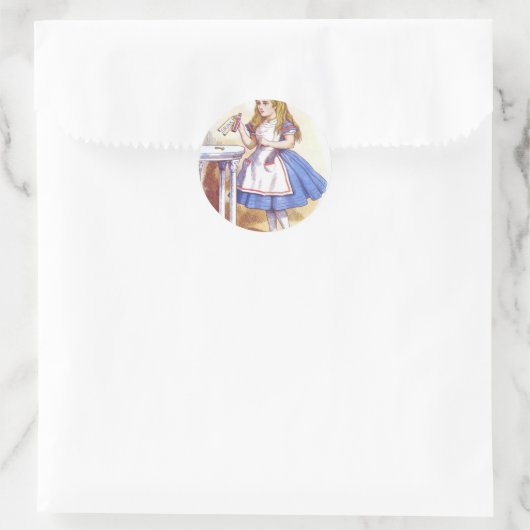 Drink me, Alice! Ronde Sticker (Tas)