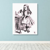 Drink me (Alice's avonturen in Wonderland) Canvas Afdruk (Insitu (Houten vloer))