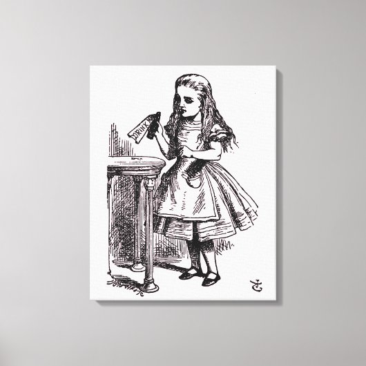 Drink me (Alice's avonturen in Wonderland) Canvas Afdruk (Voorkant)