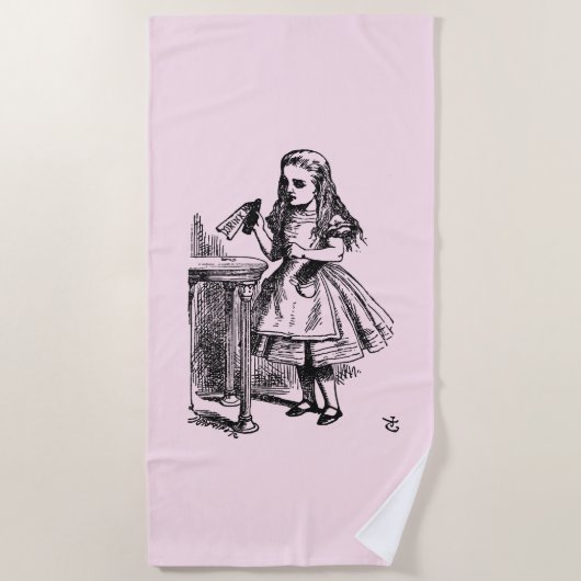 Drink me (Alice's avonturen in Wonderland) Strandlaken (Voorkant)