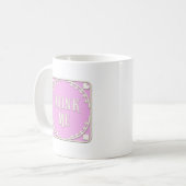 "Drink me" avonturen in het Wonderland Roze Emblem Koffiemok (Voorkant links)